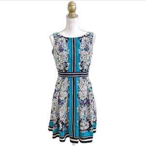 New York & Company Blue Floral Mini Dress